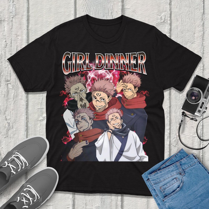 Anime Merchandise T-Shirts - T-shirt Sukuna Jujutsu-Kaisen Streetwear Abbigliamento di