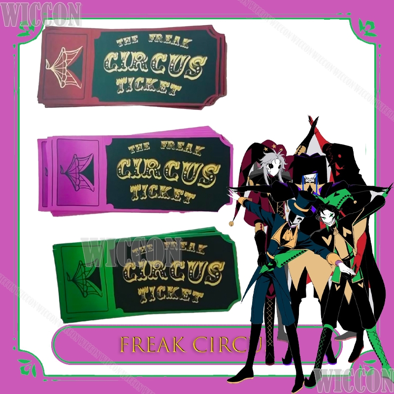 Anime Merchandise Women - Freak Circus Ticket Card Rosso Verde